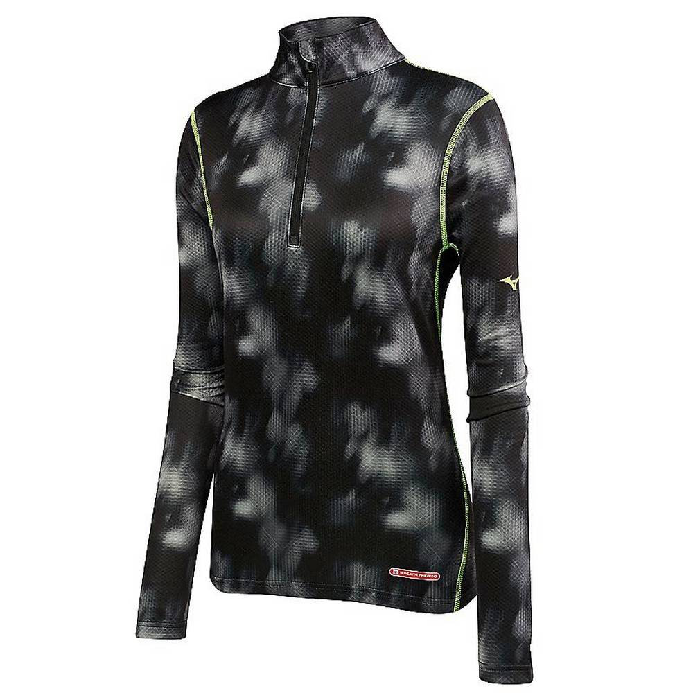 Womens Mizuno Breath Thermo Half Zip Base Layer Black Philippines (UYZWQA569)